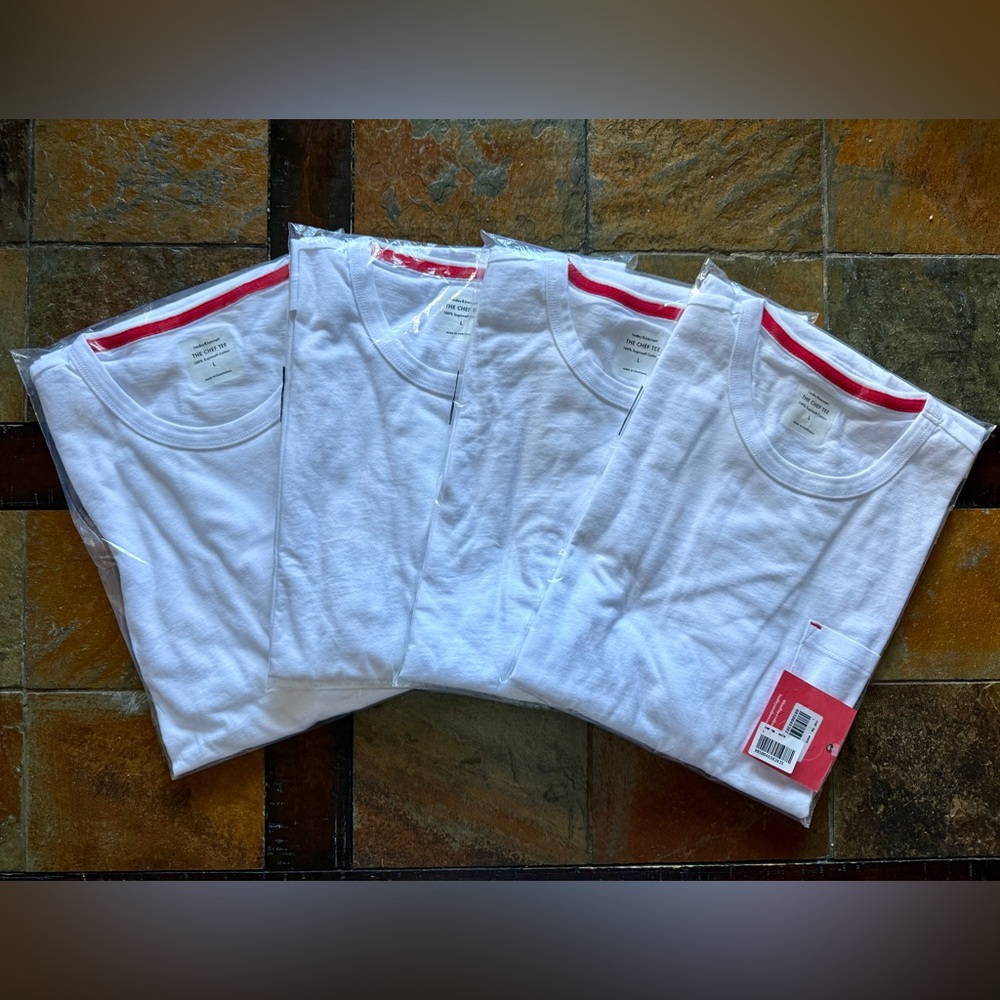 Hedley & Bennett Unisex Chef Tee White Size Large NWT